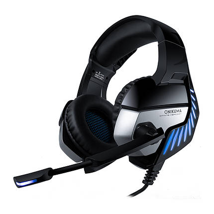 Навушники ігрові ONIKUMA Gaming LED K5 Pro, чорно-сині, фото 1