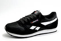 Кросівки чоловічі в стилі Reebok Classic Leather, Black\White, фото 6