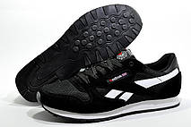 Кросівки чоловічі в стилі Reebok Classic Leather, Black\White, фото 5