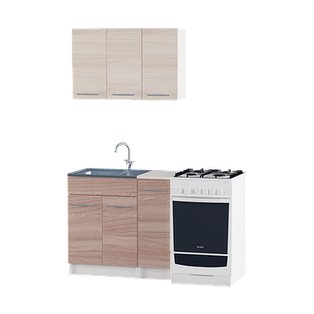 Маленька кухня Еко набір 0.9 м, компактний кухонний гарнітур 90 см Еверест