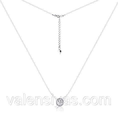 Срібне кольє-камінець на волосіні Кл2Ф/424-38, фото 1