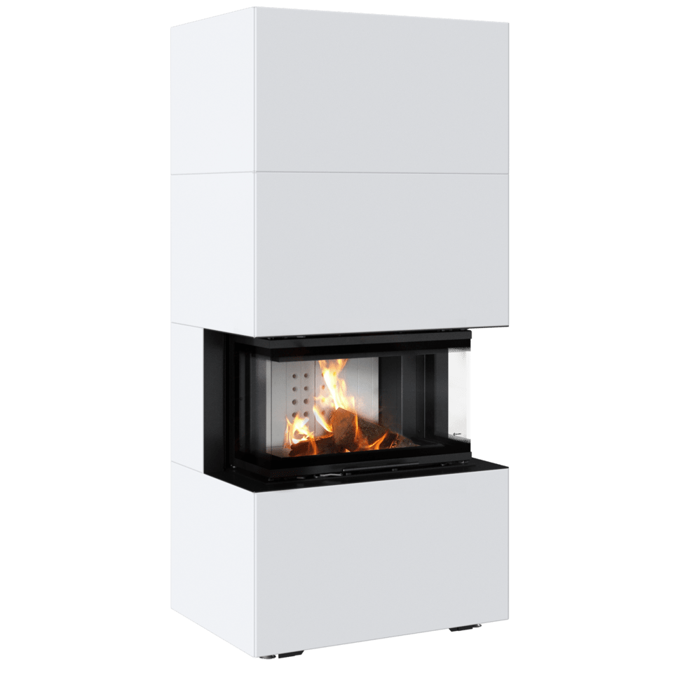 Камінна топка KRATKI NBC 7 в сталевому білому корпусі HOME EASY BOX
