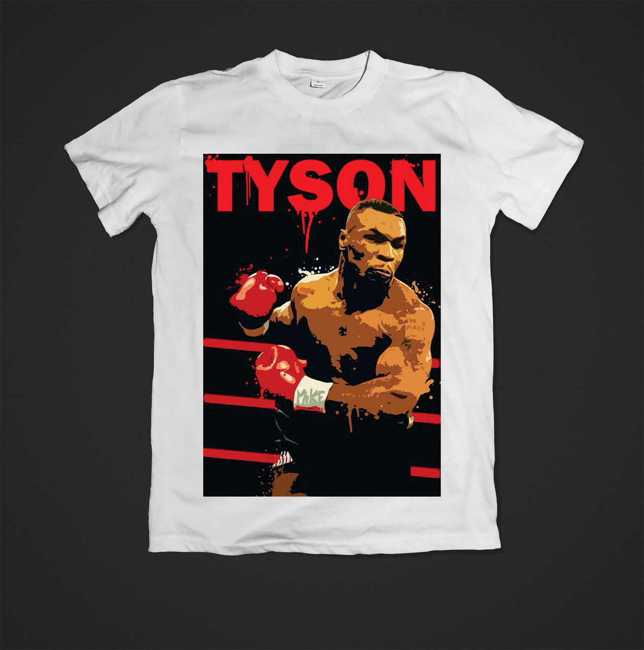 Футболка чоловіча з модним принтом tyson, фото 1