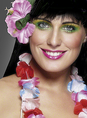 Рожева шпилька з квіткою для гавайської вечірки