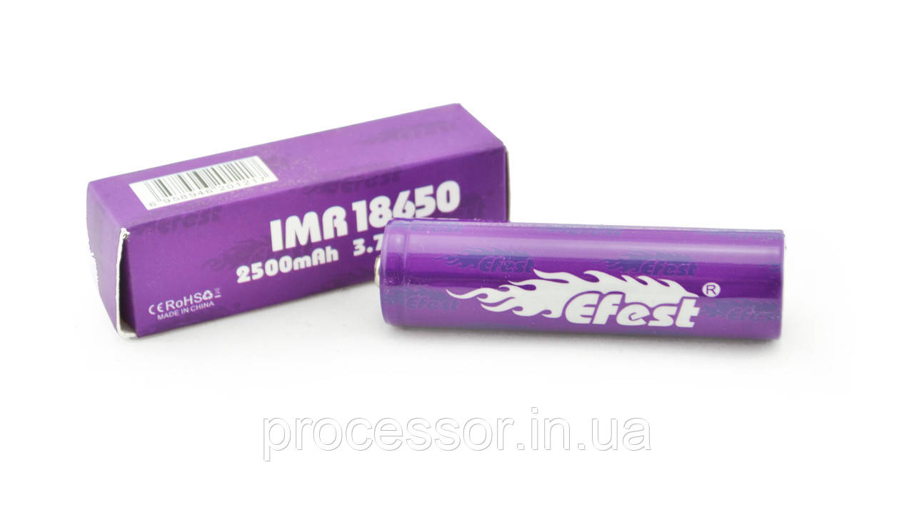 Акумулятор батарея Efest 18650 2500 mAh 3,7 V