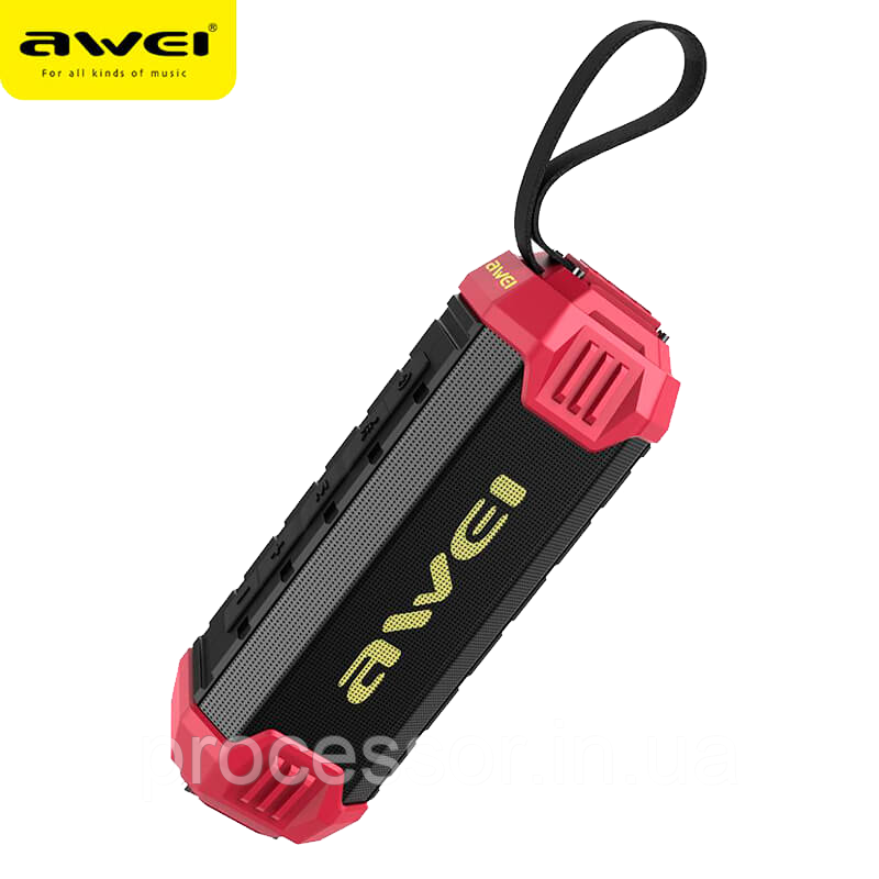 Водонепроникна портативна блютуз колонка Awei Bluetooth Y280 stereo Speaker-Power Bank Black