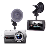 Відеореєстратор автомобільний 2K, парктронік 4', камера зеднего виду широкоуголная лінза, фото 2