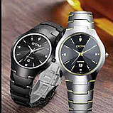 Чоловічі кварцові годинники Dom Будинок з вольфрамової сталі (Чорний, Срібло), фото 7