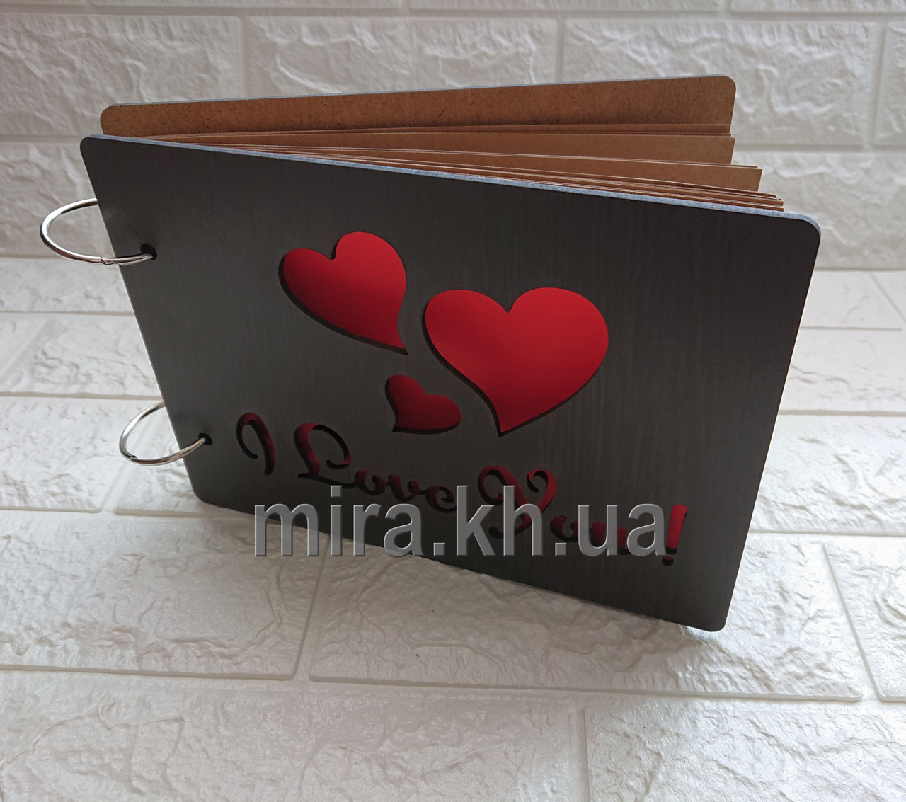 Фотоальбом своїми руками I LOVE YOU, темний