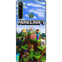 Силиконовый чехол бампер для Realme 6i с рисунком Minecraft