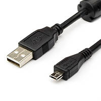 USB - USB micro кабель 0.8 м Черный ATCOM для синхронизации данных, питания (9174)