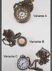 Кишеньковий годинник із ланцюжком для костюмів у стилі стимпанк