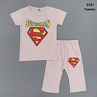 Летний костюм Superman для девочки. 100, 110 см