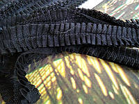 Тесьма плиссе черная 2 см