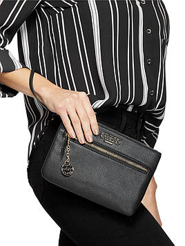 Жіночий клатч GUESS ADRIANNA FAUX-LEATHER WRISTLET ОРИГІНАЛ чорний