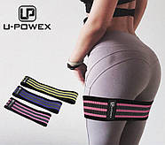 Тканинна фітнес гумка U-Powex. Жовта, фото 2