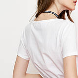 Футболка жіноча літнє базова однотонна бавовняна з круглим вирізом (сірий меланж), фото 6