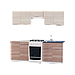 Маленька кухня Еко набір 2.1 м, кухонний гарнітур 210 см Еверест Сонома + Трюфель, фото 2