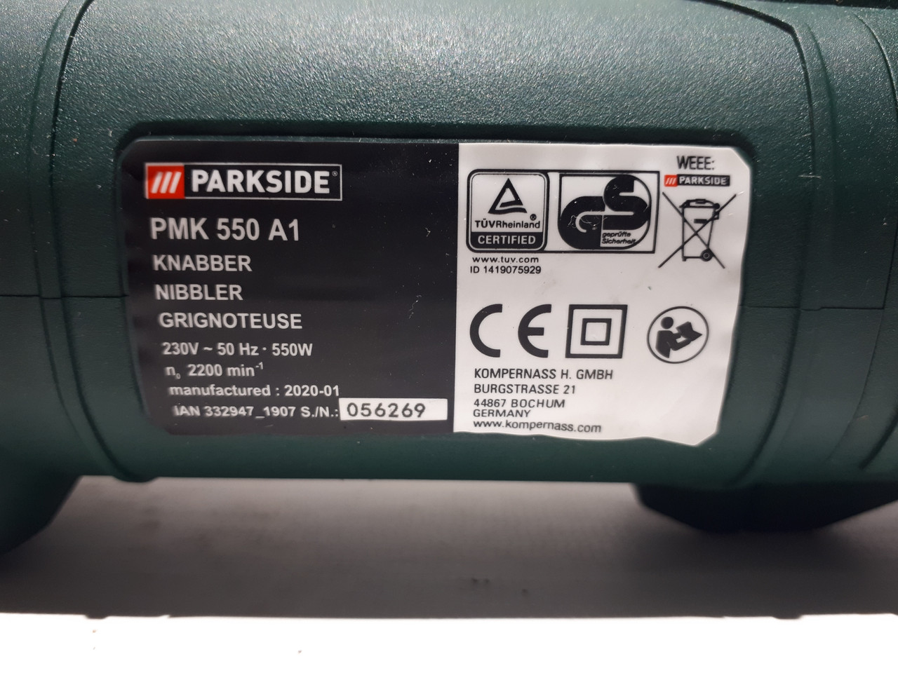 Parkside PMK 550 A1 550 90