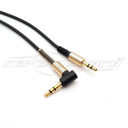 Аудіокабель AUX 3.5 mm jack 1 м, кутовий, фото 1