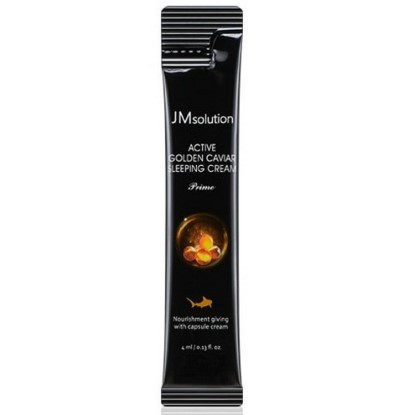 Нічна маска з золотом та ікрою JMsolution Active Golden Caviar Sleeping Cream Prime 4 мл