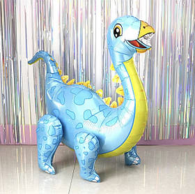 Фольгована куля 3D Динозавр Блакитний.Розмір 92*57 см.В індивідуальному пакованні.