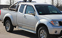 Пороги боковые (подножки-площадка) Nissan Navara 2005+ (Ø42)