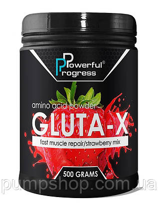 Глютамін Powerful Progress Gluta-X 500 г ( зі смаком), фото 1