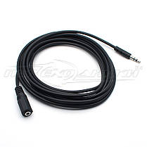 Аудіо кабель подовжувач AUX 3.5 mm jack (економ якість), 1.5 м, фото 3