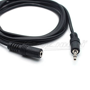 Аудіокабель подовжувач AUX 3.5 mm jack (економність), 3 м, фото 2