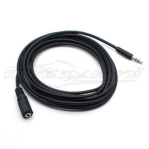 Аудіо кабель подовжувач AUX 3.5 mm jack (економ якість), 3 м, фото 2