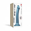 Насадка для страпона Strap-On-Me Mono Density Dildo Blue M, диам. 3,3см, однослойный силикон, гибкий 777Shop.com.ua, фото 3