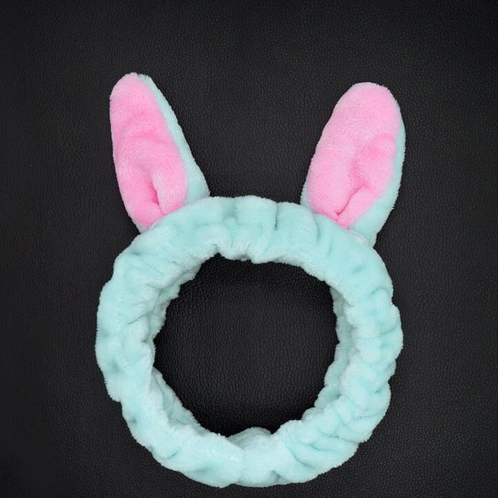Плюшева пов'язка для волосся Зайчик зелена, фото 1