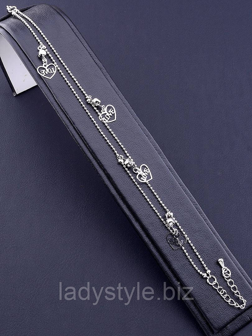 Сріблястий браслет "Сердечка" від студії LadyStyle.Biz