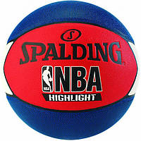 М'яч баскетбольний Spalding NBA Highlight Blue/Red Size 7