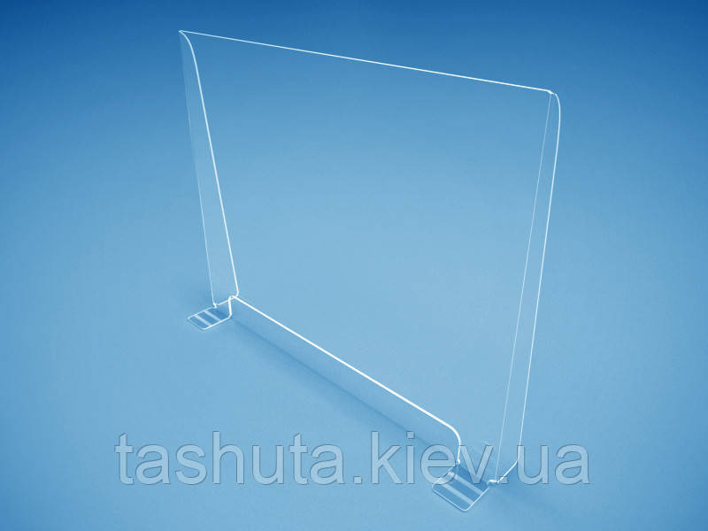 Захисний екран для каси, прикасовый бар'єр з прорізом 1000х680мм (Товщина акрилу : 3 мм; )