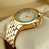Жіночі кварцові наручні годинники Michael Kors MK-A157 на металевому браслеті золотого кольору срібло цифербла, фото 2