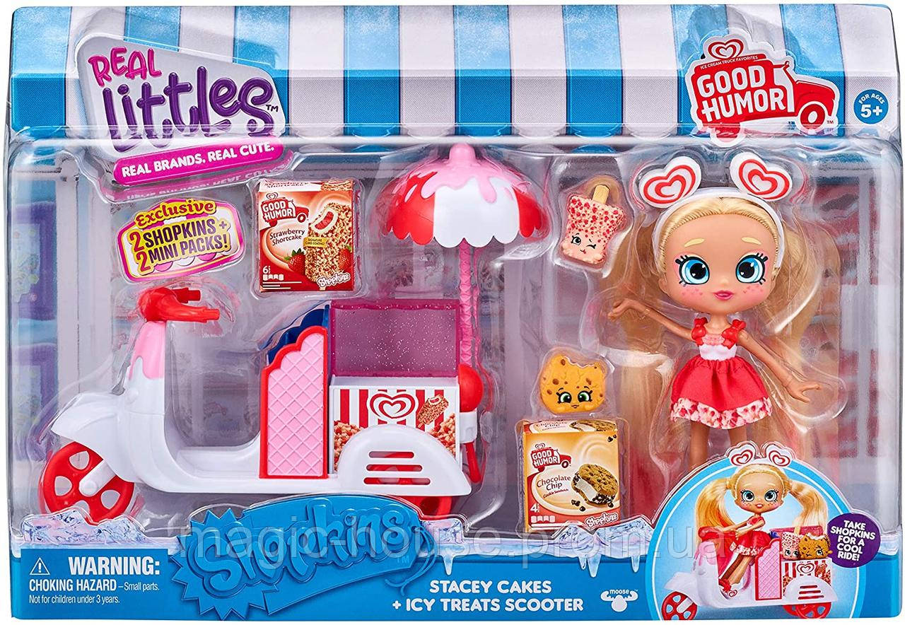 Shopkins Шопкинс Стейсі на скутере Real Littles Stacey Cakes  оригинал от Moose