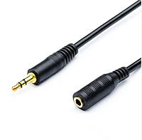 Подовжувач Audio DC 3.5 тато-мама 0.8м ATCOM Stereo Jack круглий Black (16846)