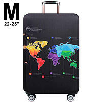 Чохол на валізу CoverCase World Map розмір середній M 22-25" (CC-18979)