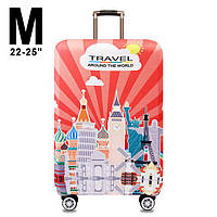 Чохол на валізу CoverCase Around The World розмір середній M 22-25" (CC-18970)