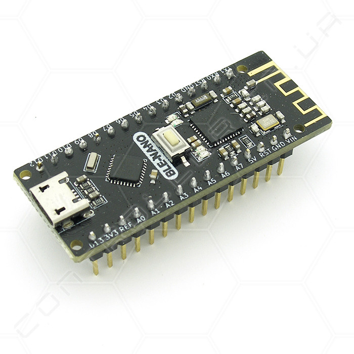 Мікроконтролер Arduino BLE-Nano ATMega328 CH340 microUSB з Bluetooth. ніжки припаяні