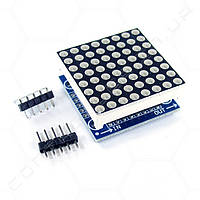 Модуль MAX7219 світлодіодна матриця 8х8 міні. Синя