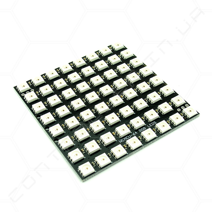 Плата розширення NeoPixel Shield WS2812 з послідовним управлінням 8x8 RGB
