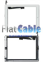 Сенсорне скло (тачскрін) для iPad 4 білий (White) assembly with home button
