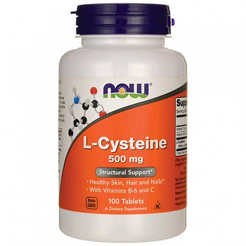 Амінокислоти - Л-Цистеїн - NOW Foods L-Cysteine 500 mg / 100 tabs