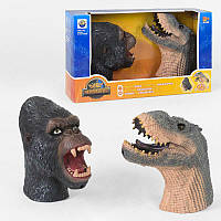 Голова Динозавра игрушка-перчатка надевается на руку X 304 A 2 штуки