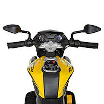 Дитячий мотоцикл триколісний жовтий MP3 Bambi M 4152EL-6, фото 3