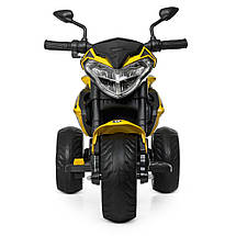 Дитячий мотоцикл триколісний жовтий MP3 Bambi M 4152EL-6, фото 6