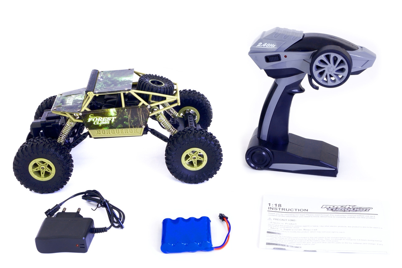 Машинка на радиоуправлении 1:18 HB Toys Краулер 4WD на аккумуляторе (зеленый) - фото 6 - id-p1186151458